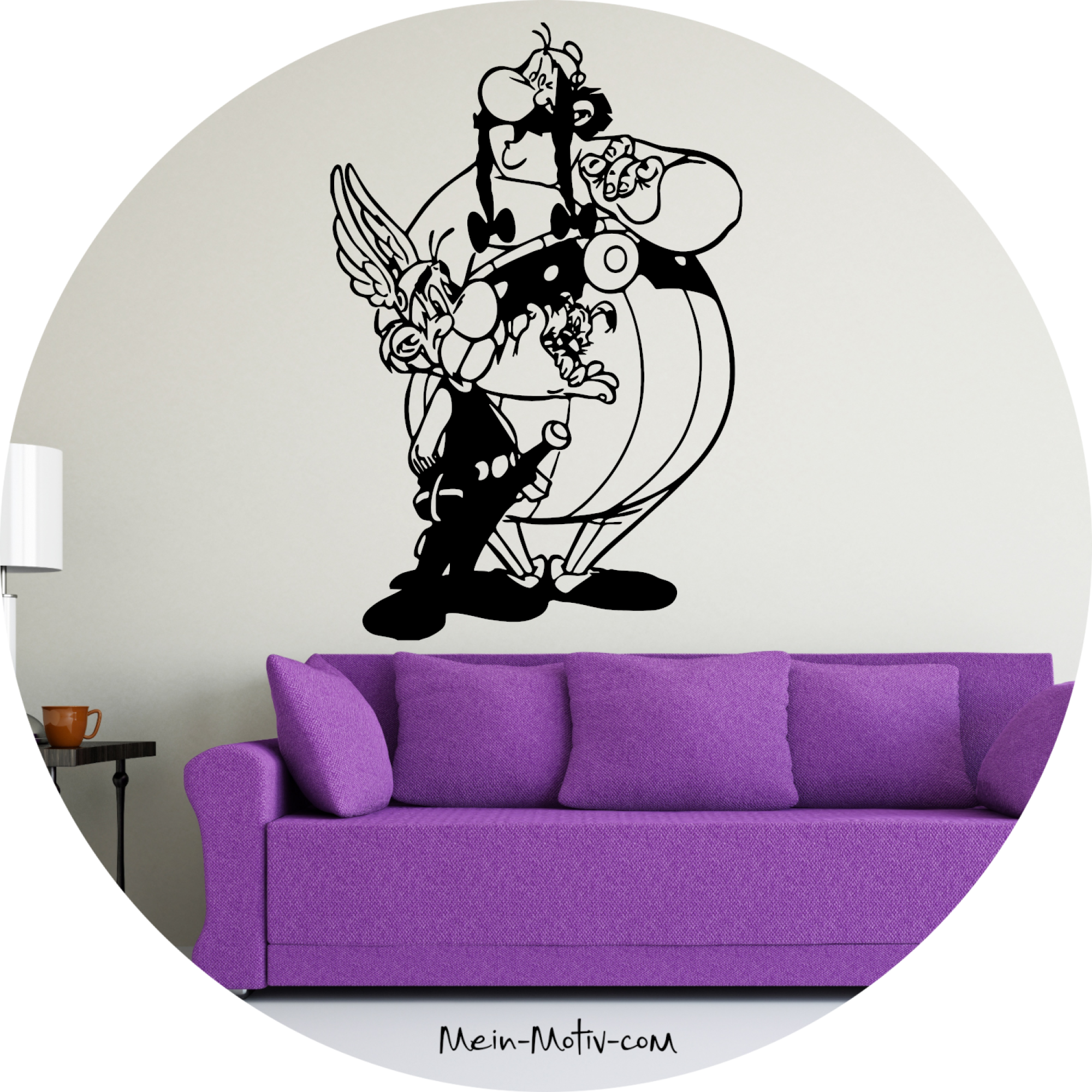 Wandtattoo 46228 Asterix und Obelix mit Idefix